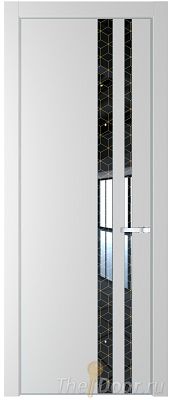 Дверь Profil Doors 20PA цвет Крем Вайт (RAL 120-02) стекло Лоран узор золото цвет профиля Серебро