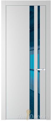 Дверь Profil Doors 20PA цвет Крем Вайт (RAL 120-02) стекло Зеркало Blue цвет профиля Серебро