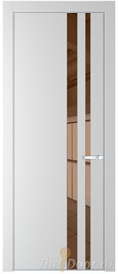 Дверь Profil Doors 20PA цвет Крем Вайт (RAL 120-02) стекло Зеркало Bronza цвет профиля Серебро