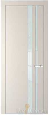 Дверь Profil Doors 20PA цвет Кремовая Магнолия (RAL 120-04) стекло Lacobel Белый лак цвет профиля Серебро Дверь Profil Doors 20PA цвет Кремовая Магнолия (RAL 120-04) стекло Lacobel Белый лак цвет профиля Серебро