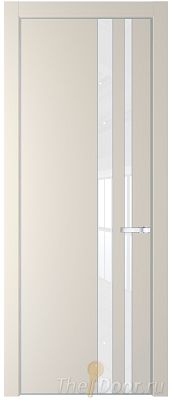 Дверь Profil Doors 20PA цвет Кремовая Магнолия (RAL 120-04) стекло Lacobel лак Классик цвет профиля Серебро Дверь Profil Doors 20PA цвет Кремовая Магнолия (RAL 120-04) стекло Lacobel лак Классик цвет профиля Серебро