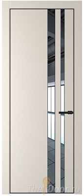 Дверь Profil Doors 20PA цвет Кремовая Магнолия (RAL 120-04) стекло Зеркало цвет профиля Черный матовый RAL9005 Дверь Profil Doors 20PA цвет Кремовая Магнолия (RAL 120-04) стекло Зеркало цвет профиля Черный матовый RAL9005
