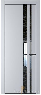 Дверь Profil Doors 20PA цвет Лайт Грей (RAL 870-01) стекло Лоран узор золото цвет профиля Черный матовый RAL9005 Дверь Profil Doors 20PA цвет Лайт Грей (RAL 870-01) стекло Лоран узор золото цвет профиля Черный матовый RAL9005