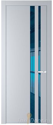 Дверь Profil Doors 20PA цвет Лайт Грей (RAL 870-01) стекло Зеркало Blue цвет профиля Серебро
