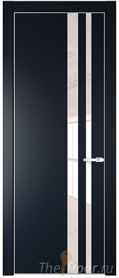Дверь Profil Doors 20PA цвет Нэви Блу (RAL 7016) стекло Lacobel Перламутровый лак цвет профиля Серебро Дверь Profil Doors 20PA цвет Нэви Блу (RAL 7016) стекло Lacobel Перламутровый лак цвет профиля Серебро