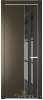 Дверь Profil Doors 20PA цвет Перламутр бронза стекло Зеркало Grey цвет профиля Серебро