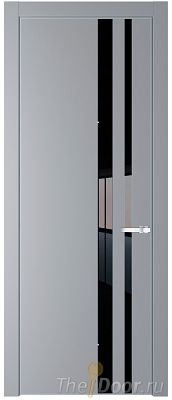 Дверь Profil Doors 20PA цвет Смоки (RAL 870-02) стекло Lacobel Черный лак цвет профиля Серебро Дверь Profil Doors 20PA цвет Смоки (RAL 870-02) стекло Lacobel Черный лак цвет профиля Серебро