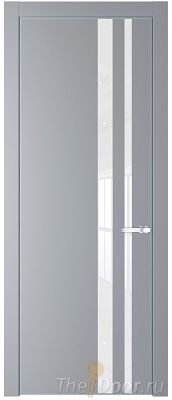 Дверь Profil Doors 20PA цвет Смоки (RAL 870-02) стекло Lacobel лак Классик цвет профиля Серебро