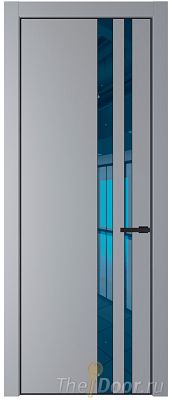 Дверь Profil Doors 20PA цвет Смоки (RAL 870-02) стекло Зеркало Blue цвет профиля Черный матовый RAL9005 Дверь Profil Doors 20PA цвет Смоки (RAL 870-02) стекло Зеркало Blue цвет профиля Черный матовый RAL9005