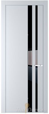 Дверь Profil Doors 20PA цвет Вайт (RAL 110 96 02) стекло Lacobel Черный лак цвет профиля Серебро Дверь Profil Doors 20PA цвет Вайт (RAL 110 96 02) стекло Lacobel Черный лак цвет профиля Серебро