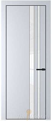 Дверь Profil Doors 20PA цвет Вайт (RAL 110 96 02) стекло Lacobel лак Классик цвет профиля Черный матовый RAL9005 Дверь Profil Doors 20PA цвет Вайт (RAL 110 96 02) стекло Lacobel лак Классик цвет профиля Черный матовый RAL9005