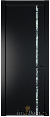 Дверь Profil Doors 21PA цвет Блэк стекло Атриум серебро цвет профиля Черный матовый RAL9005