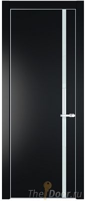 Дверь Profil Doors 21PA цвет Блэк стекло Lacobel Белый лак цвет профиля Серебро Дверь Profil Doors 21PA цвет Блэк стекло Lacobel Белый лак цвет профиля Серебро