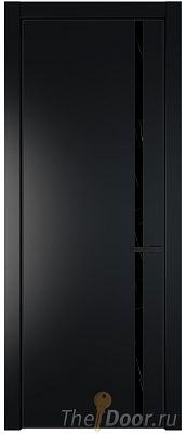 Дверь Profil Doors 21PA цвет Блэк стекло Неро мрамор цвет профиля Черный матовый RAL9005