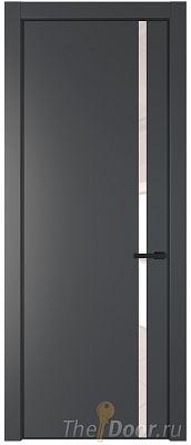 Дверь Profil Doors 21PA цвет Графит (Pantone 425С) стекло Lacobel Перламутровый лак цвет профиля Черный матовый RAL9005 Дверь Profil Doors 21PA цвет Графит (Pantone 425С) стекло Lacobel Перламутровый лак цвет профиля Черный матовый RAL9005
