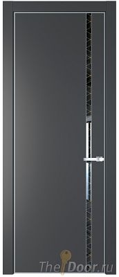 Дверь Profil Doors 21PA цвет Графит (Pantone 425С) стекло Лоран узор золото цвет профиля Серебро Дверь Profil Doors 21PA цвет Графит (Pantone 425С) стекло Лоран узор золото цвет профиля Серебро