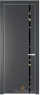 Дверь Profil Doors 21PA цвет Графит (Pantone 425С) стекло Нефи черный узор золото цвет профиля Серебро Дверь Profil Doors 21PA цвет Графит (Pantone 425С) стекло Нефи черный узор золото цвет профиля Серебро