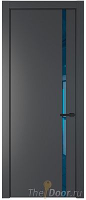 Дверь Profil Doors 21PA цвет Графит (Pantone 425С) стекло Зеркало Blue цвет профиля Черный матовый RAL9005 Дверь Profil Doors 21PA цвет Графит (Pantone 425С) стекло Зеркало Blue цвет профиля Черный матовый RAL9005