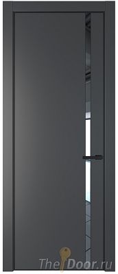 Дверь Profil Doors 21PA цвет Графит (Pantone 425С) стекло Зеркало цвет профиля Черный матовый RAL9005 Дверь Profil Doors 21PA цвет Графит (Pantone 425С) стекло Зеркало цвет профиля Черный матовый RAL9005