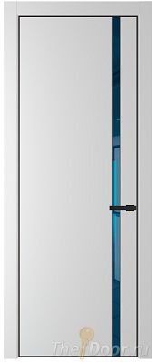 Дверь Profil Doors 21PA цвет Крем Вайт (RAL 120-02) стекло Зеркало Blue цвет профиля Черный матовый RAL9005