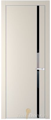 Дверь Profil Doors 21PA цвет Кремовая Магнолия (RAL 120-04) стекло Lacobel Черный лак цвет профиля Серебро Дверь Profil Doors 21PA цвет Кремовая Магнолия (RAL 120-04) стекло Lacobel Черный лак цвет профиля Серебро