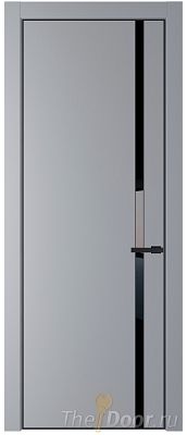 Дверь Profil Doors 21PA цвет Смоки (RAL 870-02) стекло Lacobel Черный лак цвет профиля Черный матовый RAL9005