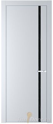 Дверь Profil Doors 21PA цвет Вайт (RAL 110 96 02) стекло Неро мрамор цвет профиля Серебро