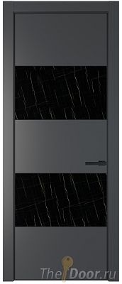 Дверь Profil Doors 22PA цвет Графит (Pantone 425С) стекло Неро мрамор цвет профиля Черный матовый RAL9005 Дверь Profil Doors 22PA цвет Графит (Pantone 425С) стекло Неро мрамор цвет профиля Черный матовый RAL9005