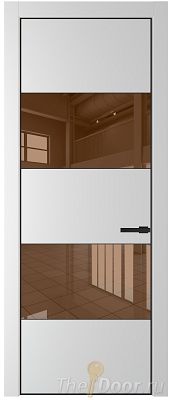 Дверь Profil Doors 22PA цвет Крем Вайт (RAL 120-02) стекло Зеркало Bronza цвет профиля Черный матовый RAL9005