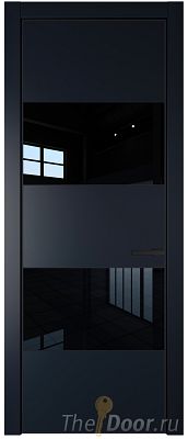 Дверь Profil Doors 22PA цвет Нэви Блу (RAL 7016) стекло Lacobel Черный лак цвет профиля Черный матовый RAL9005 Дверь Profil Doors 22PA цвет Нэви Блу (RAL 7016) стекло Lacobel Черный лак цвет профиля Черный матовый RAL9005