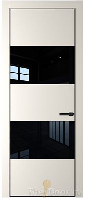 Дверь Profil Doors 22PA цвет Перламутр белый стекло Lacobel Черный лак цвет профиля Черный матовый RAL9005 Дверь Profil Doors 22PA цвет Перламутр белый стекло Lacobel Черный лак цвет профиля Черный матовый RAL9005
