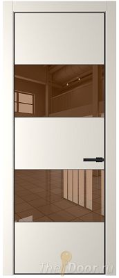 Дверь Profil Doors 22PA цвет Перламутр белый стекло Зеркало Bronza цвет профиля Черный матовый RAL9005 Дверь Profil Doors 22PA цвет Перламутр белый стекло Зеркало Bronza цвет профиля Черный матовый RAL9005