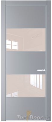 Дверь Profil Doors 22PA цвет Смоки (RAL 870-02) стекло Lacobel Перламутровый лак цвет профиля Серебро Дверь Profil Doors 22PA цвет Смоки (RAL 870-02) стекло Lacobel Перламутровый лак цвет профиля Серебро