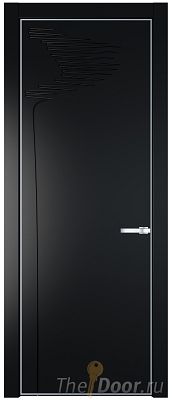 Дверь Profil Doors 25PA цвет Блэк цвет профиля Серебро