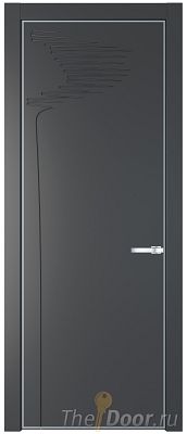 Дверь Profil Doors 25PA цвет Графит (Pantone 425С) цвет профиля Серебро Дверь Profil Doors 25PA цвет Графит (Pantone 425С) цвет профиля Серебро