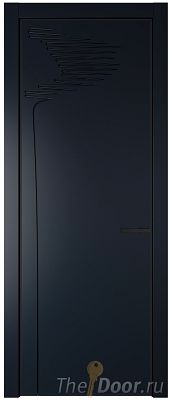 Дверь Profil Doors 25PA цвет Нэви Блу (RAL 7016) цвет профиля Черный матовый RAL9005