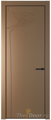 Дверь Profil Doors 25PA цвет Перламутр золото цвет профиля Черный матовый RAL9005