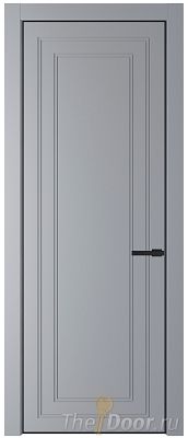Дверь Profil Doors 26PA цвет Смоки (RAL 870-02) цвет профиля Черный матовый RAL9005