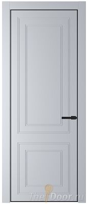 Дверь Profil Doors 27PA цвет Лайт Грей (RAL 870-01) цвет профиля Черный матовый RAL9005