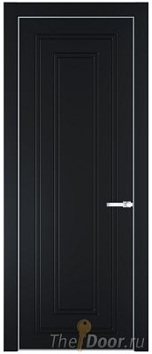 Дверь Profil Doors 28PA цвет Блэк цвет профиля Серебро