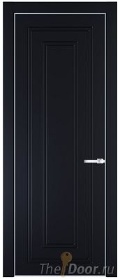 Дверь Profil Doors 28PA цвет Нэви Блу (RAL 7016) цвет профиля Серебро