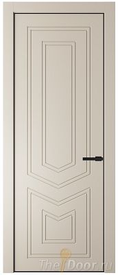 Дверь Profil Doors 29PA цвет Кремовая Магнолия (RAL 120-04) цвет профиля Черный матовый RAL9005