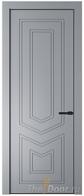 Дверь Profil Doors 29PA цвет Смоки (RAL 870-02) цвет профиля Черный матовый RAL9005