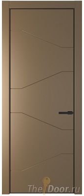 Дверь Profil Doors 2PA цвет Перламутр золото цвет профиля Черный матовый RAL9005