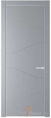 Дверь Profil Doors 2PA цвет Смоки (RAL 870-02) цвет профиля Белый матовый RAL9003