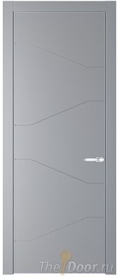 Дверь Profil Doors 2PA цвет Смоки (RAL 870-02) цвет профиля Серебро