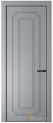 Дверь Profil Doors 30PA цвет Смоки (RAL 870-02) цвет профиля Черный матовый RAL9005