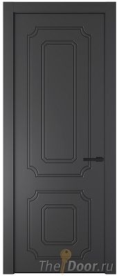 Дверь Profil Doors 31PA цвет Графит (Pantone 425С) цвет профиля Черный матовый RAL9005