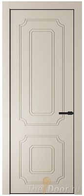 Дверь Profil Doors 31PA цвет Кремовая Магнолия (RAL 120-04) цвет профиля Черный матовый RAL9005