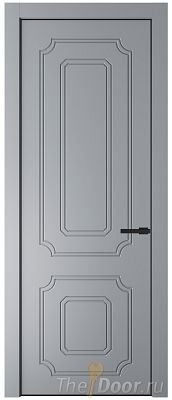 Дверь Profil Doors 31PA цвет Смоки (RAL 870-02) цвет профиля Черный матовый RAL9005